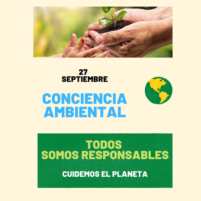 27 de septiembre · Conciencia ambiental